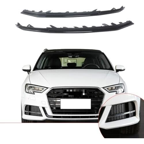 Loyalty for 2017-2019 Audi A3 Sport Version /S3 Front Bumper Fog Light Lamp Spoiler Trim Frame Cover ABS Gloss Black Car Styling