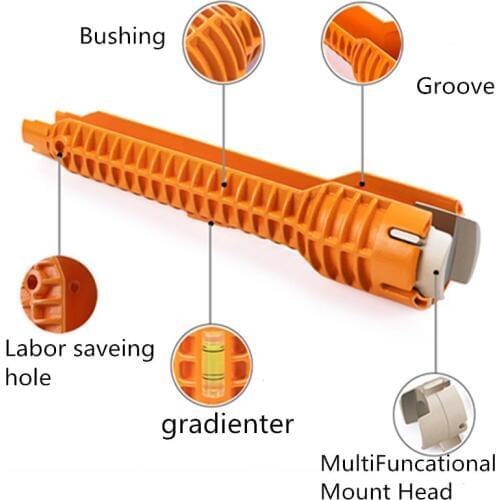Multi purpose wrench Faucet and Sink Installer 5 in1 Tool Kitchen and Bathroom Tool Multifunctional Pipe Wrench Drop Shipping