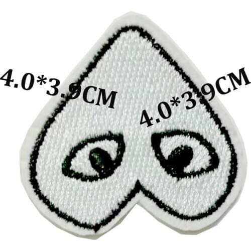 High quality kukubo ling white love embroidery cloth patch small size logo badge clothes mending holes go with everything