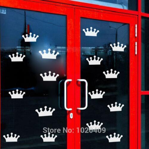 Queen King crown wall stickers nursery stickers Multi piece crown sticker pattern for glass tile Fros028