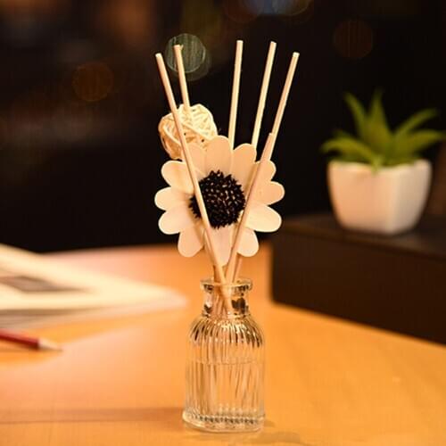 Gift Fresh Air Spa Reed Diffuser Set Hotel Sun Flower Fragrance Rattan Ball Office Aromatherapy Stick Home Bathroom Decoration