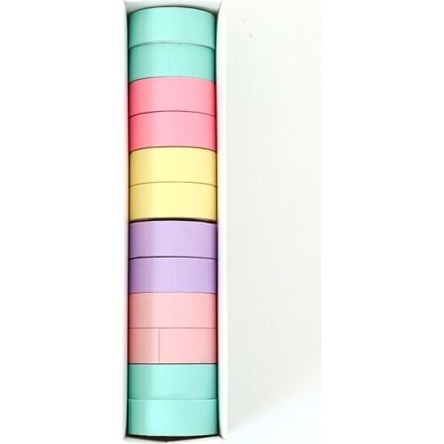 10 pcs/Set Washi Tape Masking Tape Stickers Scrapbooking Cinta Adhesiva Decorativa Washitape Bant Adhesive Flower Solid