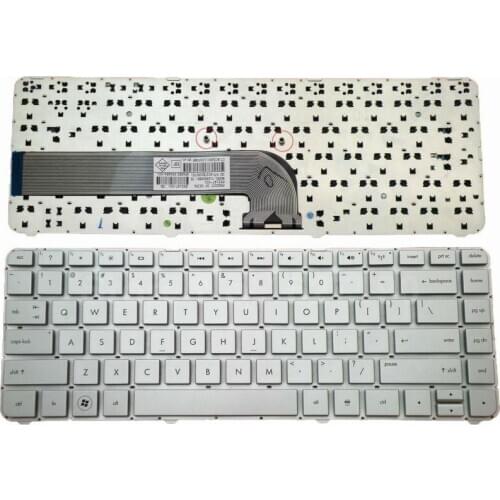 US Keyboard For HP DV4-3000 DV4-4000 SILVER Without FRAME New Laptop Keyboards 653147-001 V125626BS1 654484-001 6037B0060701