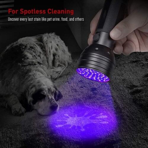 UV Flashlight 395-400nm 21 LEDs 9 LEDs UV Torch Purple Light Flashlight Ultraviolet Black Light for Dog Urine Stain Detection