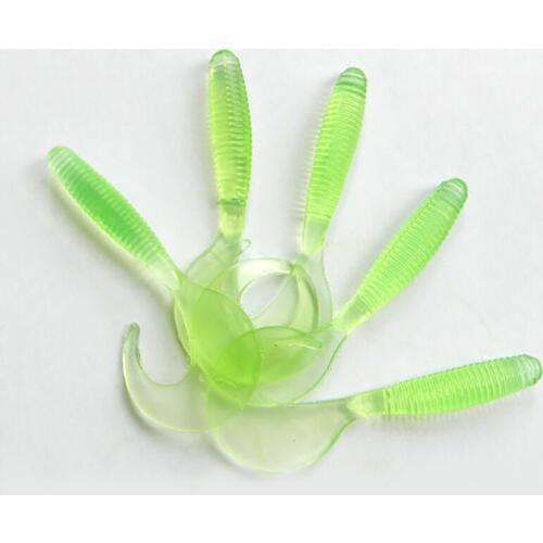 TOPIND 20pcs 65mm 2g soft lure magentas fishing lure with curved tail byChina Post Ordinary Small Packet Plus