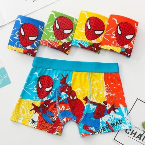 3PCS/LOT Disney Marvel Spiderman Cotton Soft Pants Briefs Children Underwear Baby Boys Underwear Mickey Mouse Kids Underpants
