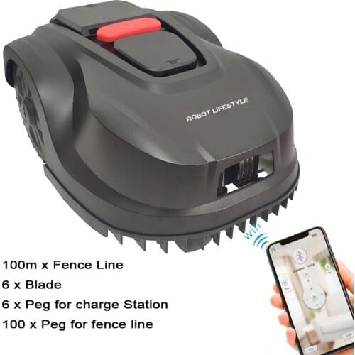 600m2 Robot Lawn Mower RLYZ-4.1,WIFI APP Control,Auto charging, 2.2Ah Li-ion battery,Waterproof IPX4,Rain sensor,LCD display