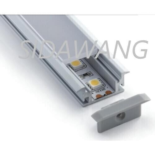 10set x 1M Waterproof led profile for floor,Floor led profile with strong PC diffused cover,3mm thickness SDW047