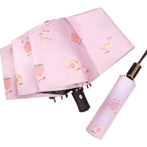 High Quality Automatic Three-folding Umbrella Windproof Waterproof UV for Man and woman Summer Winter Umbrella