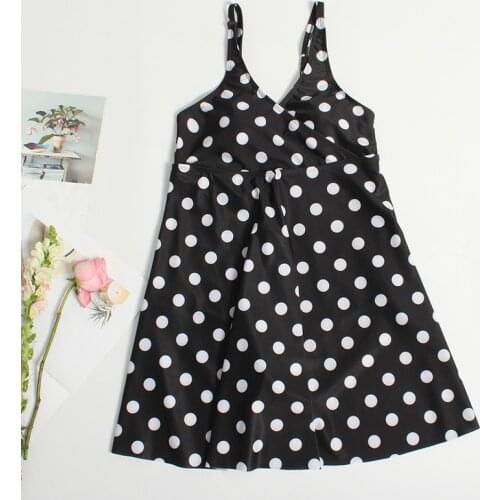 Larger Size One Piece Swimwear Women 2020 Summer Polka Dot Plus Size Swimsuits Sexy Monokini Tankini Retro Feminino Bathing Suit