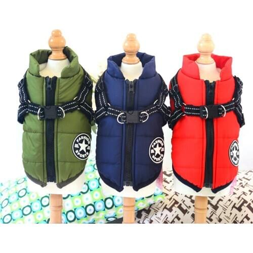 Winter Dog Clothes Vest Small Dog Pet Dog Coat Coat Waterproof Reflective Dog Chihuahua French Bulldog Pug Puppies