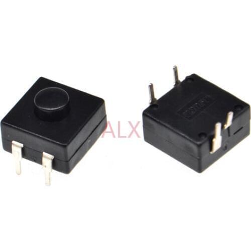 10PCS 1212-214A 12X12mm 4PIN dip Flashlight push button switch ON-ON-OFF key power switches 12x12 12*12MM Light touch
