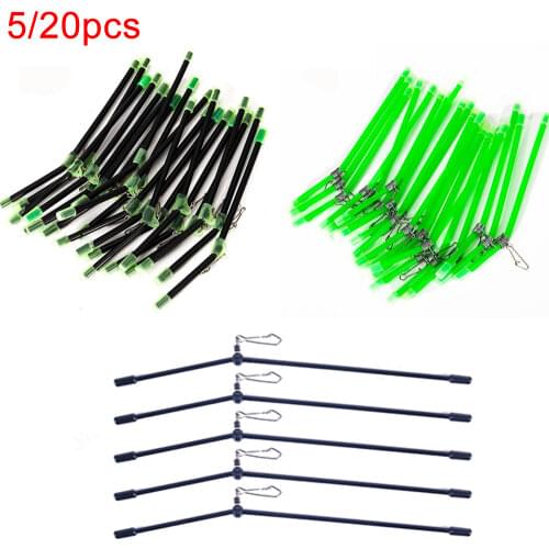 5pcs Sea Fishing Anti-Tangle Feeder Boom Luminous Anti Tangle Booms With Snaps Black High Quality Fishing Tools Tackle