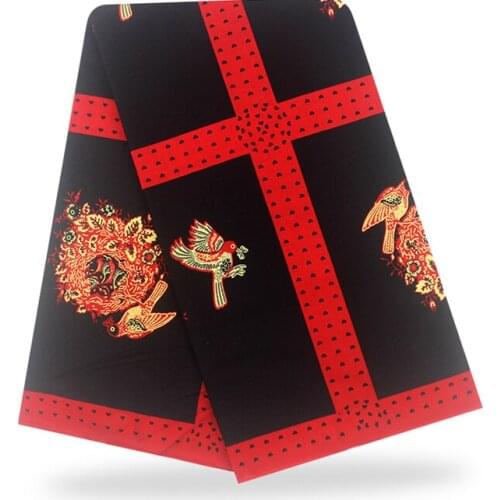 6 Yards Ankara Wax African Style Dye Printed For Fabric 100%Breathable Veritable Dress Material For Sewing For Sewing V-L 5-83