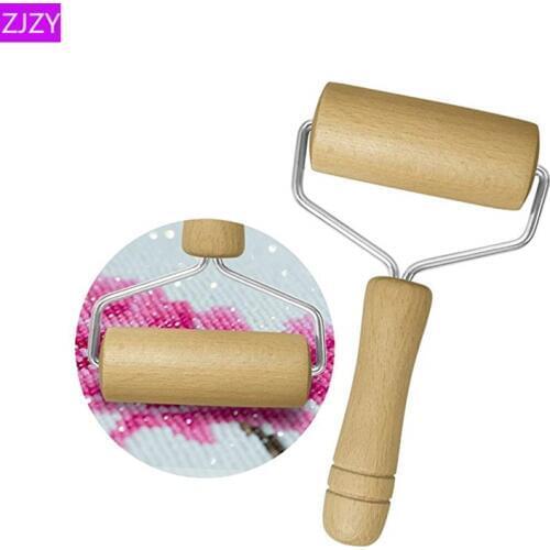 5D Diamond Painting Tool Wooden Roller DIY Rhinestone Embroidery Cross Stitch Painting Accessories For Tightly Paste Flat