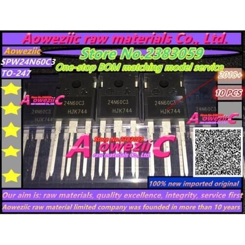 Aoweziic 2018+ 100% new imported original SPW24N60C3 24N60C3 TO-247 field effect MOS tube 650V 24A