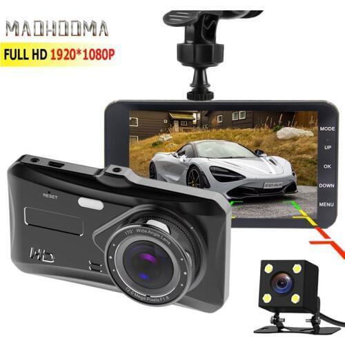 MaoHooMa Car Dvr Dash Camera 4.0 Inch Video Recorder FHD 1080P Auto Registratory Camera Dual Lens With Rear View Camera Dashcam