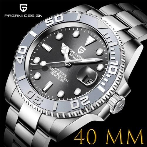 PAGANI Design 40MM Mens Mechanical Watches Luxury Brand Automatic Watch Mens Business Stainless Steel Waterproof Wristwatches