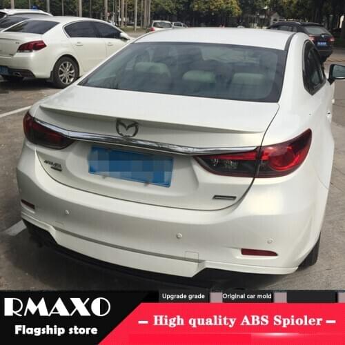 For MAZDA Atenza Spoiler 2014-2016 MAZDA Atenza High Quality ABS Material Car Rear Wing Primer Color Rear Spoiler