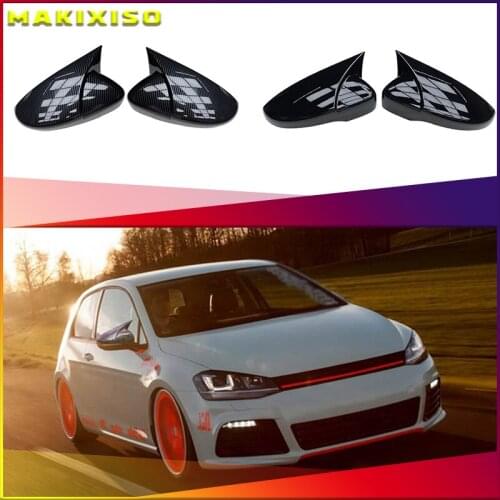For Scirocco PASSAT Beetle 2009-2018 Carbon Fiber Door Side Wing Rearview Mirror Ox Horn Cover Cap Car Accessories