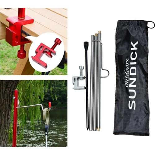 Fixed Support for Folding Garden Pole for Outdoor Use