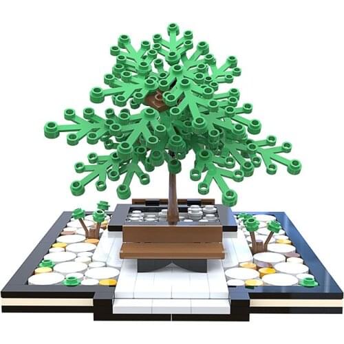 Potted plants Accessories Building Blocks garnish Green Bush Flower Grass Tree Plants House Toys for All Brands