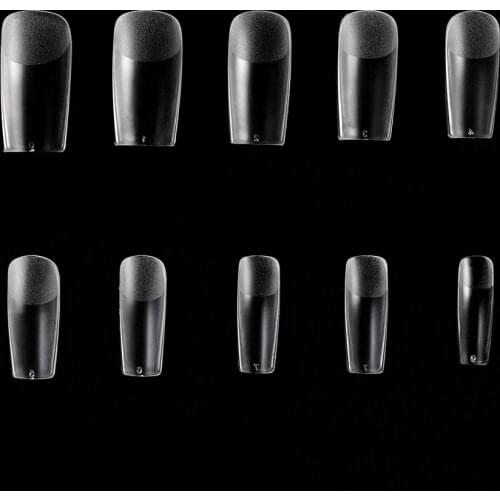KADS 500 pcs Matte Square False Nail Tips Clear/Natural/white Fake Nails Art Tips Manicure Tool Full Half Cover For Nail Salon
