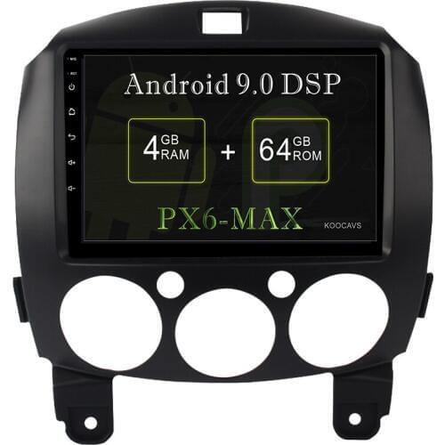 KOOCAVS 8" IPS Android 9.0 Car GPS Radio Player for MAZDA 2 Radio 2010 2011 2012 2013 with 4GB+64G Navigation Multimedia