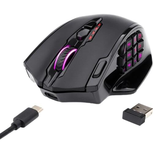 M913 Multi-button Wireless Macro Mouse Mechanical Gaming Rechargeable Multi-side Button Computer Notebook Game