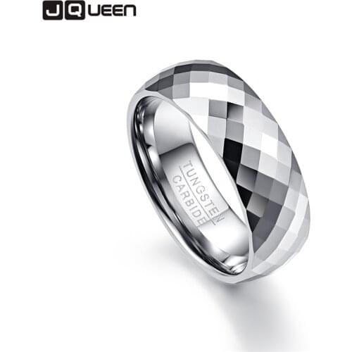 Men Ring 100% Tungsten Carbide Multi-faceted Mens Jewelry