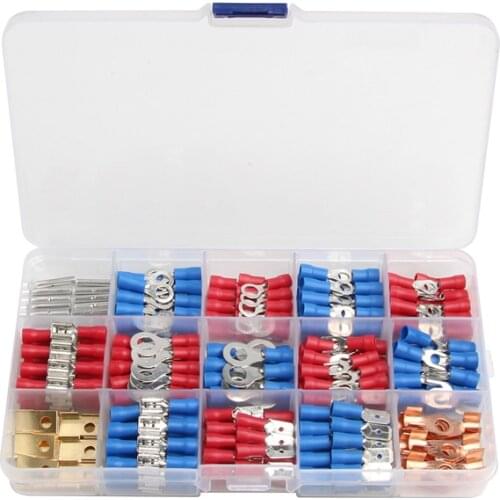 300Pcs Insulated Wire Connectors Assortment Electrical Crimp Terminals Set New wire connectors butt connector ring terminal