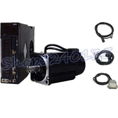 750W AC Servo Motor Drive Kits NEMA32 80mm 220V 2.4Nm 3000r/min 0.75KW Modbus RS485/RS232 Replace Panasonic Fuji Delta for CNC