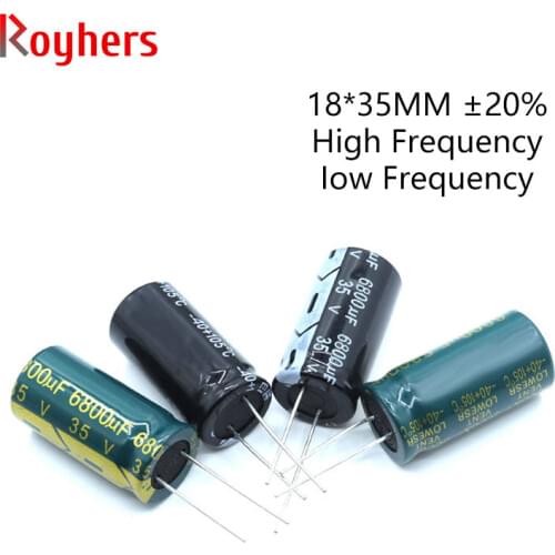 5Pcs 18*35 High Frequency Low ESR Aluminum Electrolytic Capacitor Kit 25V 35V 50V 3300UF 6800UF 150UF 4700UF 6800UF Assorted Set