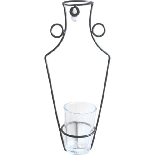 Bottle Wall Hanging Vase Wall-mounted Vases Metal Without Glass Indoor Flower Arrangement Nordic Style Home Decoration