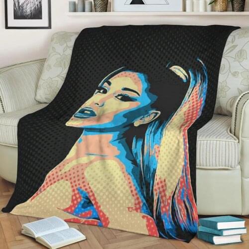 Ariana grande 3D Print Plush Blanket Throw On Sofa Home Decor Soft Warmth Washable Nap Blanket Dropshipping