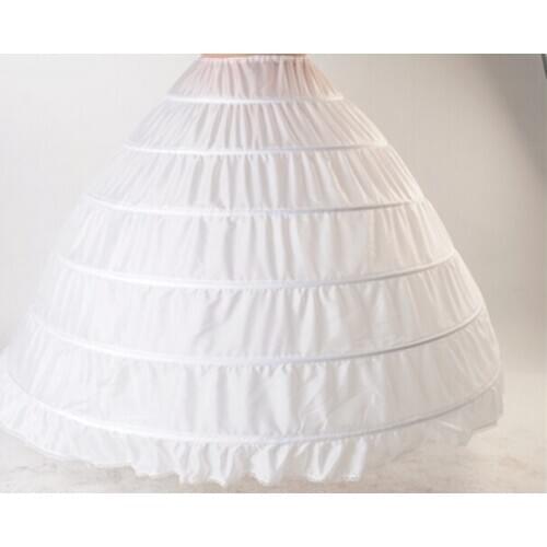 New 6 Hoops Petticoats Bustle for Ball Gown Wedding Dresses Underskirt Bridal Accessories Crinolines