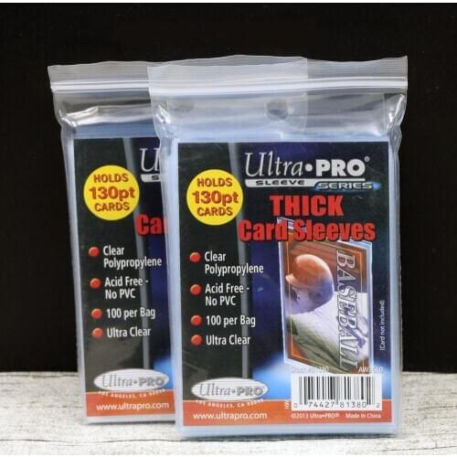 100pcs/lot Ultra PRO Clear 130PT Card Sleeves Holds Standard Size Cards Protect Your Collectibles From Scratches for Star Cards
