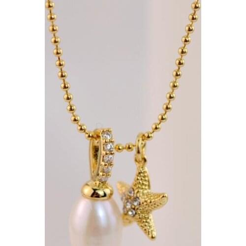 CSxjd Luxury fashion High Quality natural pearl starfish necklace