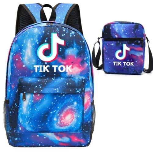 TIK TOK Teenage Backpacks School Bags For Boys Girls Travel Bags Laptop Backpack +Shoulder bag Fashion Mochila Bolsa Escolar