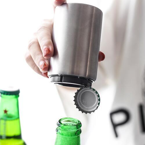 Stainless Steel Corkscrew Bottle Opener Cap Opener Hand Press Wine Soda Water Drink Opener Push Down Bottle Practical Drink Tool