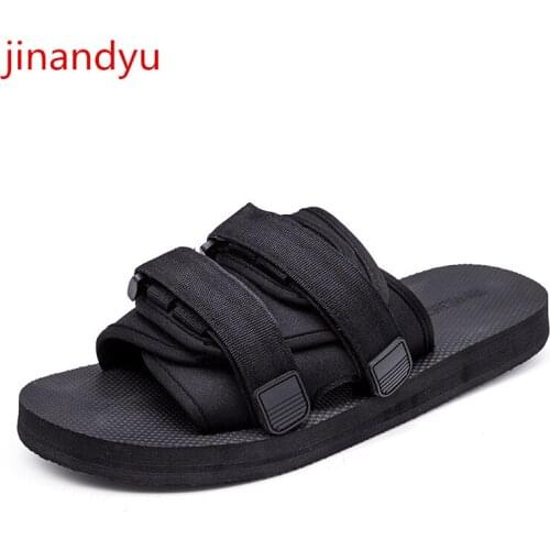 Unisex Beach Slippers Men Casual Shoes Summer Fashion Non Slip Weightlight Black Sandal Comfy Slides Sandalias Menino Size35-46
