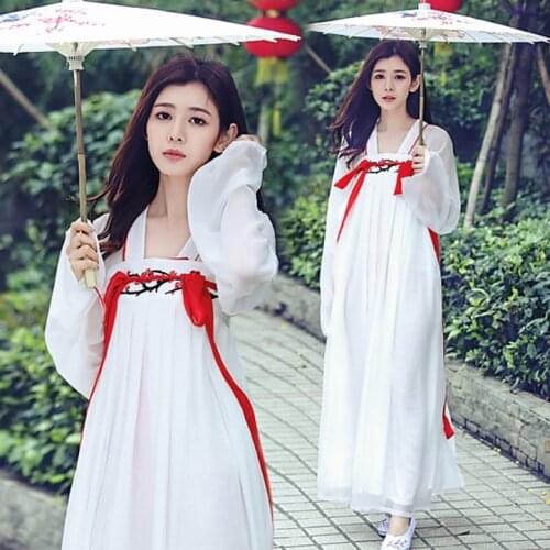 Chinese Folk Dance Womens Hanfu Vintage Embroidered Clothes Chinese Traditional Hanfu Elegant Princess Costume Dresses