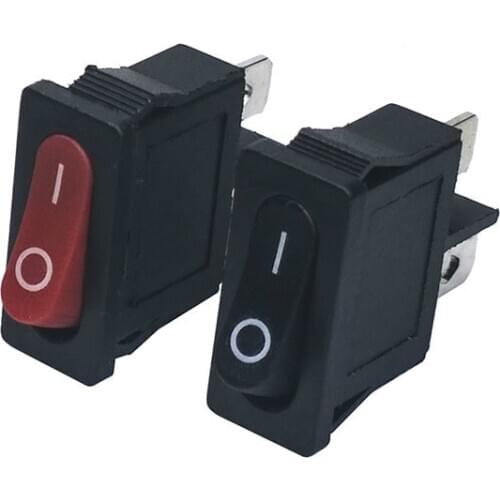 10 pcs/lot KCD1-110 2 Pin 250V 6A Boat Switch Snap-in SPST ON OFF Rocker Position