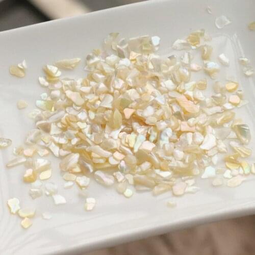 100g/lot Natural White Crushed Mother of Pearl shell for DIY Jewelry Crushed MOP Pearl shell Chips for fake nails