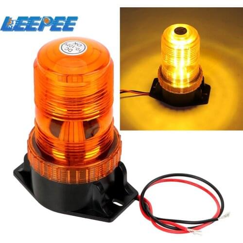 DC 12V LED Strobe Flashing Light Universal Strobe Emergency Lamp Truck Warning Light Car-styling Flash Beacon Car Accessories