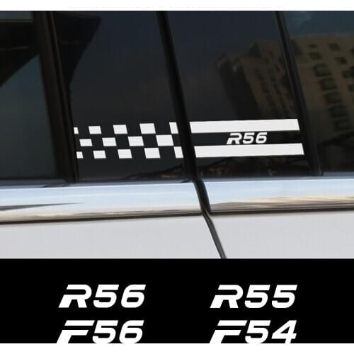 2PCS Car Window B Pillars Column Sticker For Mini Cooper F56 F54 F57 F55 F60 R50 R52 R53 R55 R56 R57 R58 R59 R60 R61 Accessories