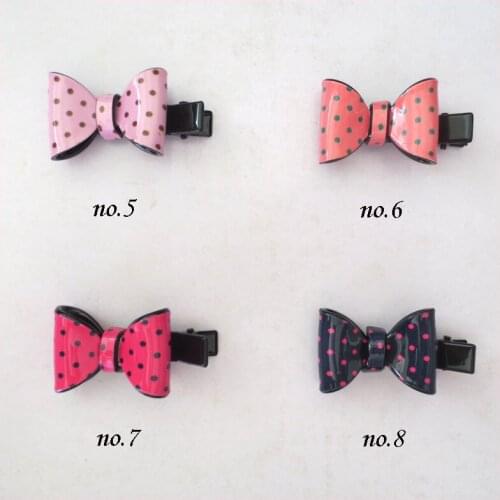 20 BLESSING Good Girl 2" Acrylic Bowknot Hair Bow Clip Accessories Women