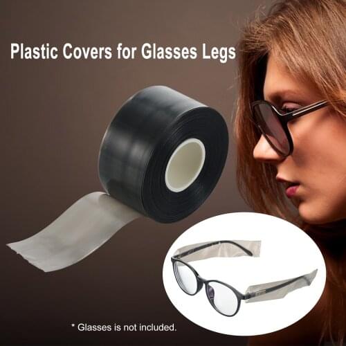200pcs Plastic Disposable Covers for Glasses Legs Protective Sleeves Hair Coloring Dyeing DIY Tool