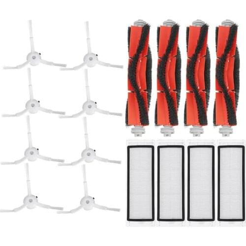 Promotion!8Pcs Side Brush 4Pcs Roller Brush 4Pcs HEPA Filter for Xiaomi Roborock Robot Vacuum Cleaner Accessories Parts