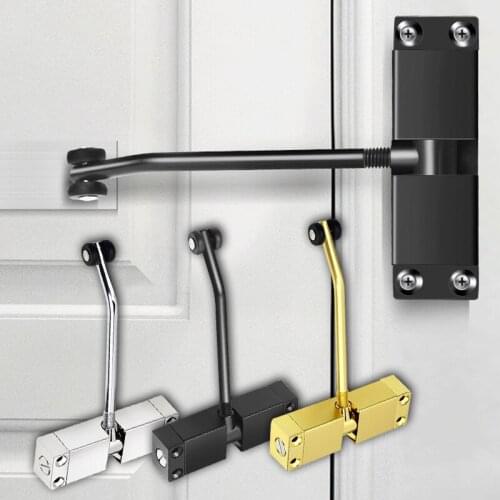 Automatic Door Closer Adjustable Buffer Force Mute Street Door Spring Closer Suitable for Many Types of Doors Load Up to 35kg